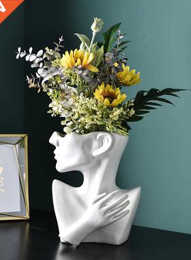 ERMAKOVA Nordic Ceramics Vase Human Head Abstract Half body