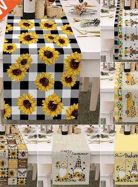Sunflower Old Background Table Runners Table Flag