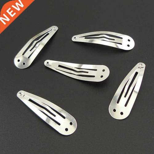 10PCS 5.0cm two hole metal snap clips for kids DIY hair bows