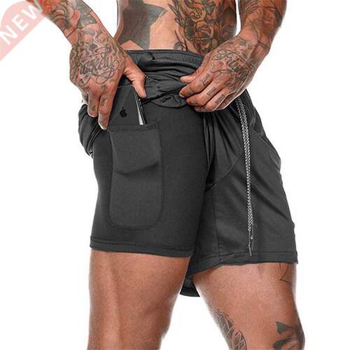 2022 Camo Running Shorts Men 2 In 1 Double-deck Quick Dry S