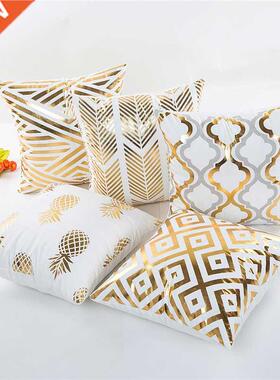 luxury Gold Bronzing Simple Cushion Cover Nordic Geometric G