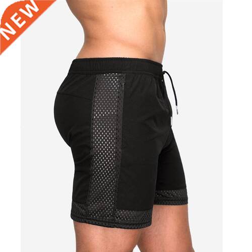 Bodybuilding Muscle New Summer Elastic Mesh Beach Fitness Tr