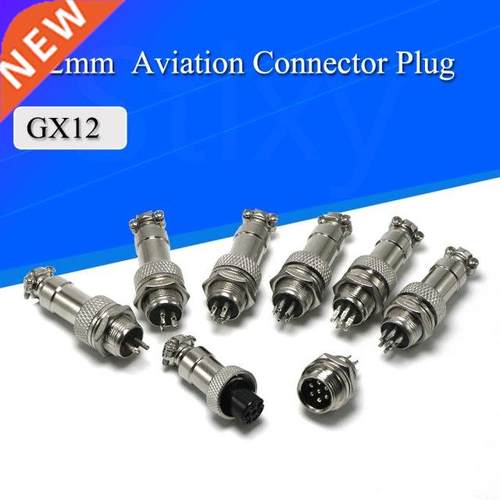 10Set GX12 2/3/4/5/6 Pin 12mm Aviation Plug Male + Female So
