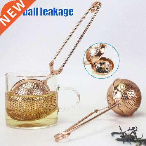 Stainless Steel Snap Tea Infuser Rose Golden Loose Leaf Tea