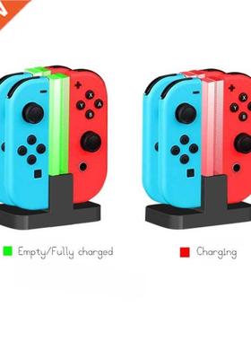 LED Chger Dock Station Cradle For N Switch 4 Joy Con Contr
