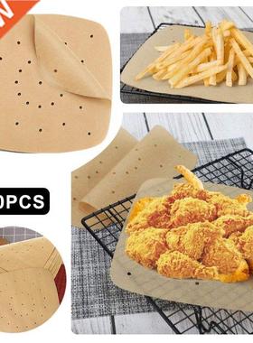 100pcs 8.5Inch Air Fryer Liners Square Steer Mat Air Fryer