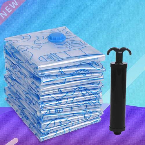 Vacuum Bag Storage Home Organizer Transparent Border