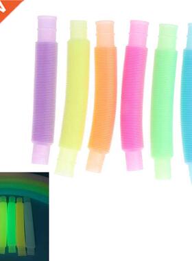 5Pcs Sensory Luminous Pop Tube Fidget Children Bellows Squee