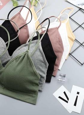 Elastic Gathering Bralette Push Up Bra Summer Anti-light Kor