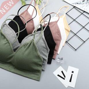 Elastic Gathering Bralette Push Up Bra Summer Anti-light Kor