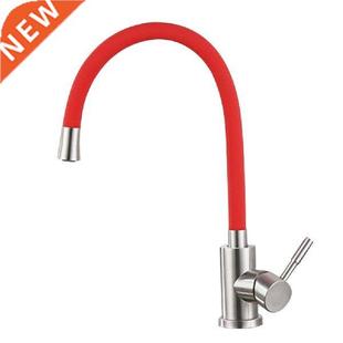 Sink Faucet Flexible Rubber Hot Cold Water Pull Down