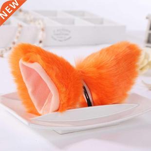 New 1Pair Cat Ears Hair Clip Cosplay Party Fox Long Fur Cos