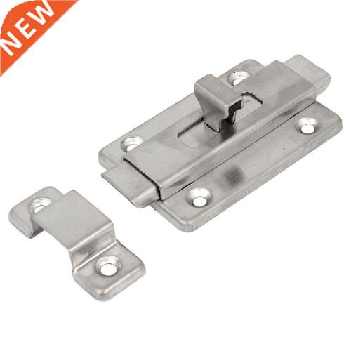 Bathroom Door Gate Security Bolt Lock plug Hardware Silver