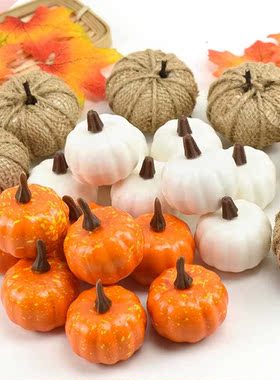 22Pcs Mini Artificial Simulation Pumpkin Model Fake