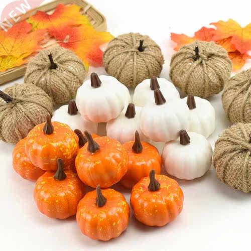 22Pcs Mini Artificial Simulation Pumpkin Model Fake