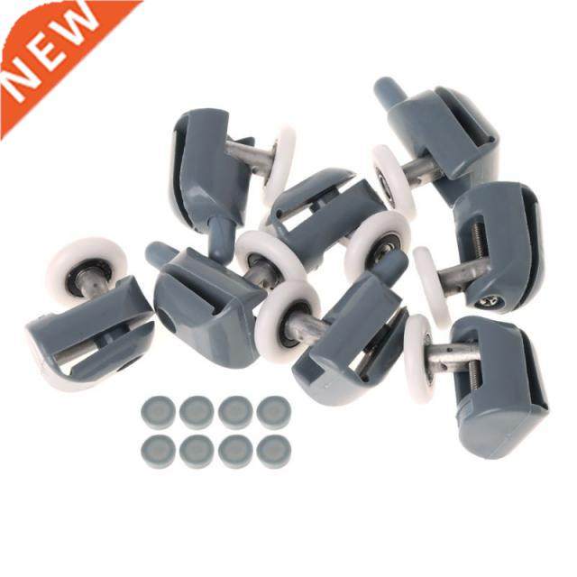 8 Pcs Single Shower Door Rollers Runners Wheels Pulleys Guid