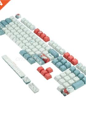 5 Sides Dye-Sublimation 108 Ukiyo-e Sea Waves Keycap Mechani