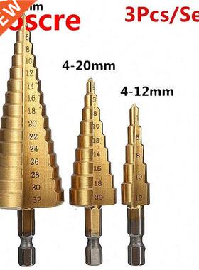 pcs HSS Titanium Step Drill Bit 4-12 4-20 4-2 Drilling Pow