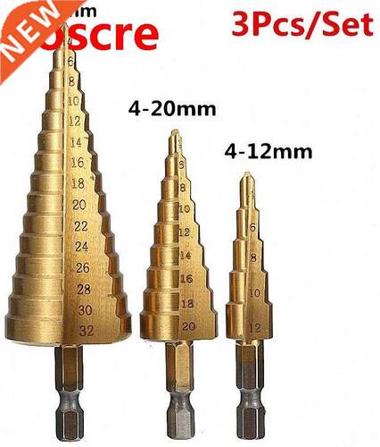 pcs HSS Titanium Step Drill Bit 4-12 4-20 4-2 Drilling Pow
