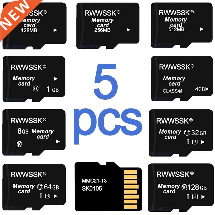 5pcs/Lot Brand New High Speed Micro Tf Card 128MB 256MB 512M
