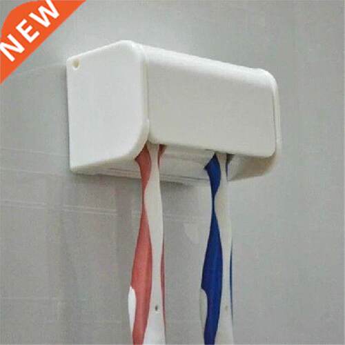 New 1pc White Plastic Adhesive Sticker Toothbrush Holder