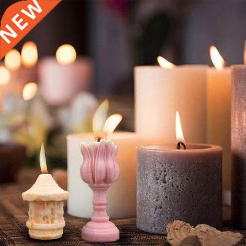 G6DA 3D Tulip Silicone Mold for Candle Making Handmade Soap