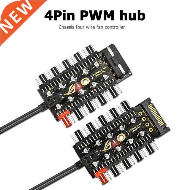 HUB Splitter 1 to 10 4 Pin PWM Cooler Fan HUB Splitter Exten