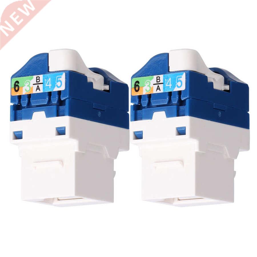 2pcs Networks Cable Connector Cat6 Networks Module Rotating