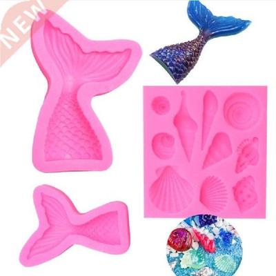pcs D Mermaid Tail Silicone Molds Shell Starfish Soap