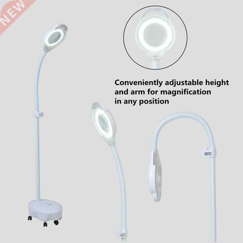 220V Beauty Magnifier Pro 8X Diopter 120 LED Magnifying Floo