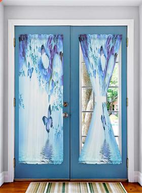 Animal utterfly Flower lue Rose Door Curtains Decor Home