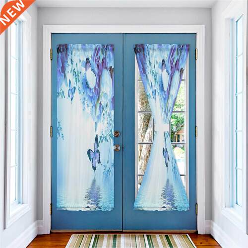 Animal utterfly Flower lue Rose Door Curtains Decor Home