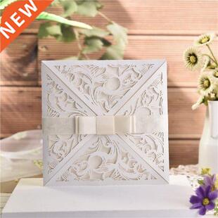 10pcs/lot European Square White Invitation Card for Wedding