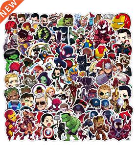 50pcs Cartoon Marvel Stickers Cool The Avengers Waterproof