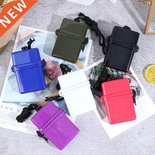 1Pc Diving Container Case & Rope ClipMoney ID Cards Lice