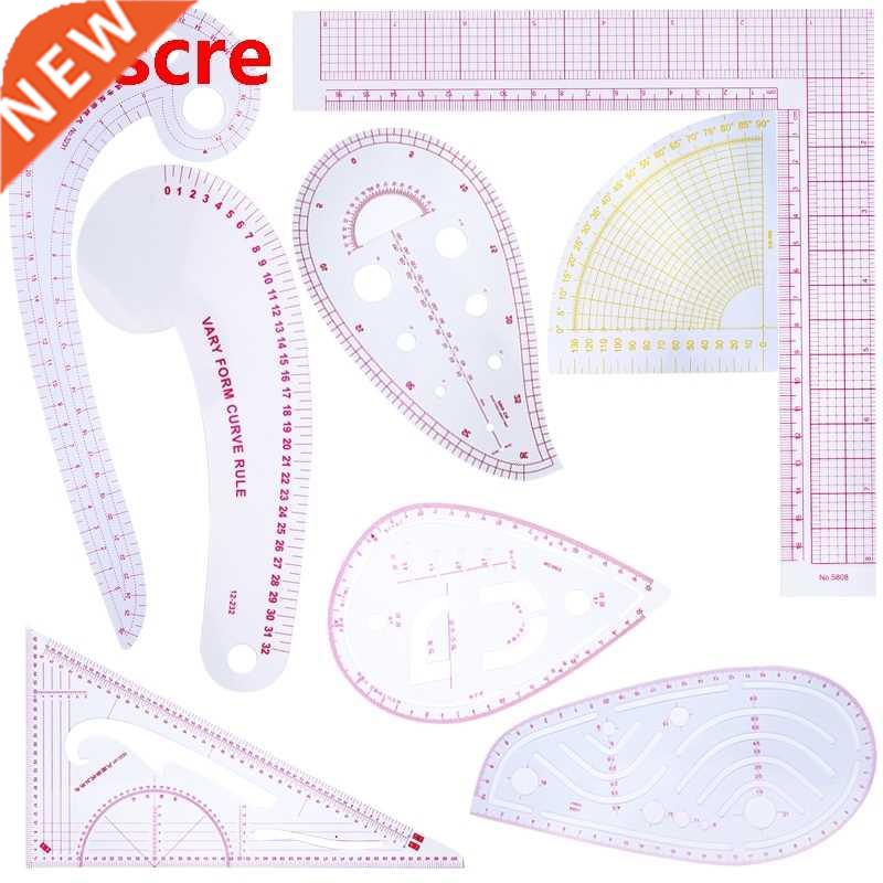 8pcs Sewng French Curve Ruler Set Measure Dressmakng Talo