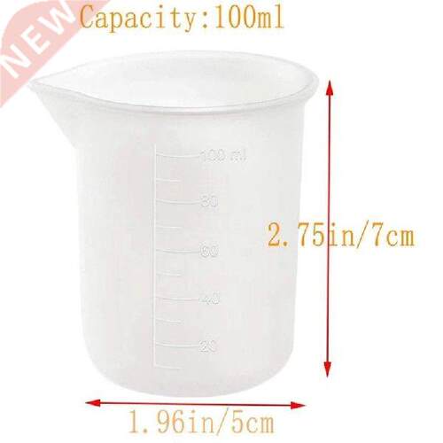 Silicone 100ml Measuring Cup For Jewelry Crystal Scale