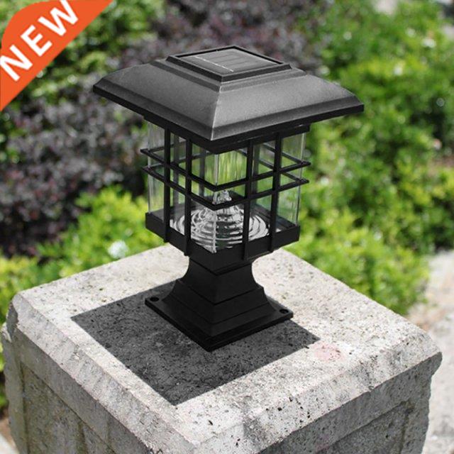Solar Post Column Lamp Waterproof Landscape Garden Solar Lig