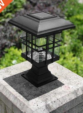 Solar Post Column Lamp Waterproof Landscape Garden Solar Lig