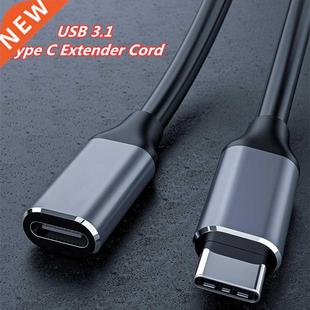 USB3.1 Type C Extension Cable Type C Extender Cord 4K HD Ma