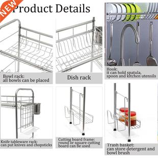 Shelf Drying 90CM Dishes Steel Rack Kitchen Stainless