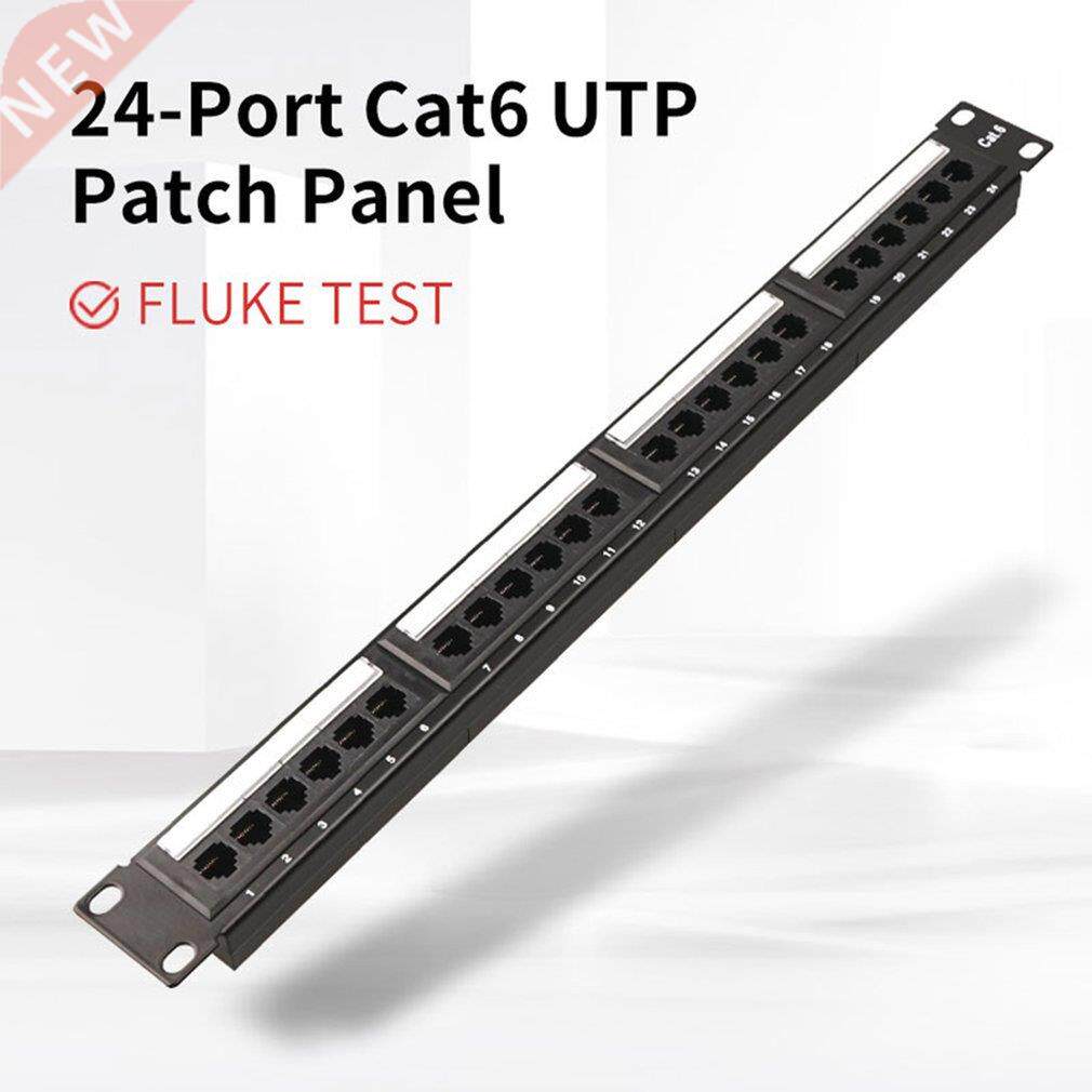 19''1U Rack 24 Port CAT6 Patch Panel RJ45 Network Unshielded