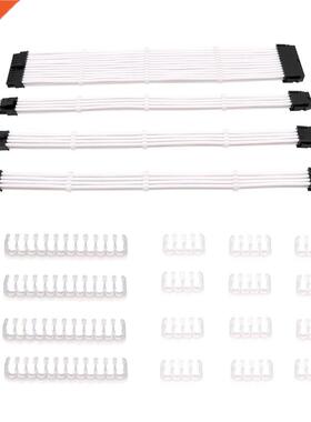 Sleeved Cable PC PSU Extension Cable Kit 18AWG 24Pin Motherb