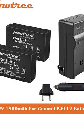 LP E12 Battery+Charger 7.2V 1800mAh for Canon SX70 HS EOS
