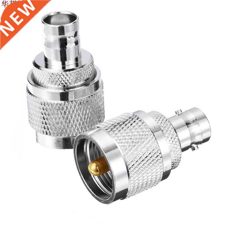 2pcs BNC Female Jack to UHF Male Plug Socket Straight RF Coa
