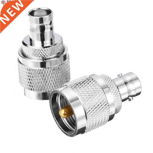 2pcs BNC Female Jack to UHF Male Plug Socket Straight RF Coa
