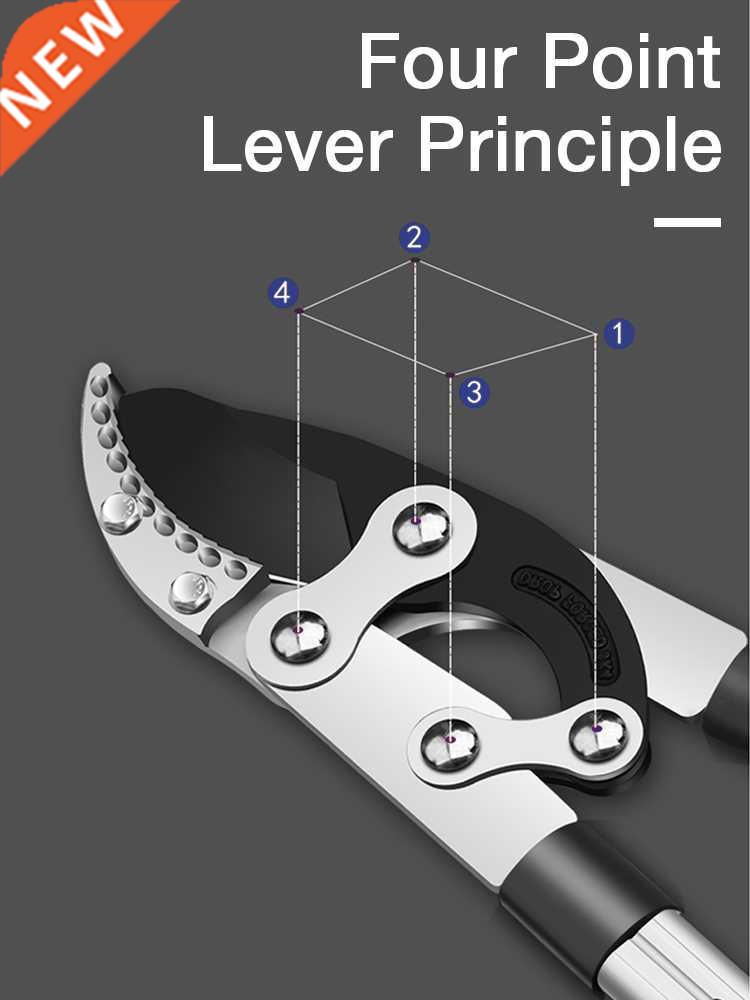 Long Pruning Scissor Hedge Anvil Shears Telescopic Garden T