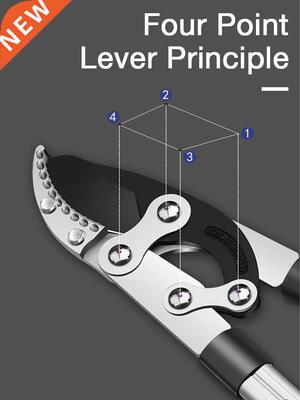 Long Pruning Scissor Hedge Anvil Shears Telescopic Garden T