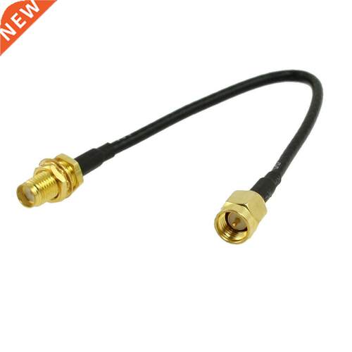 Black Cable SMA Female to Male Coaxial Antenna Adapter