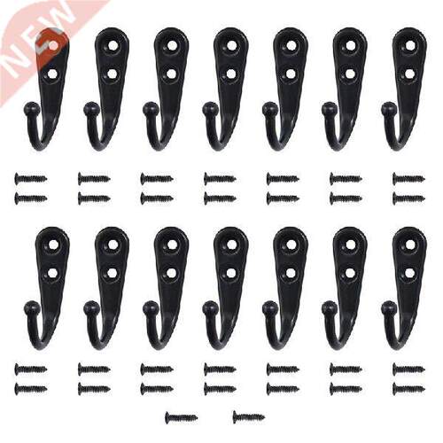 14 PCS Wall Mounted Hooks Coat Hooks Door Robe Hook For